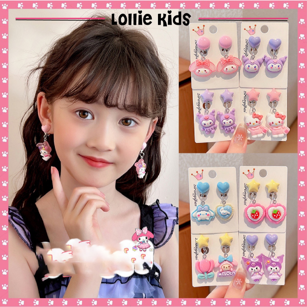 ANTING JEPIT NON TINDIK ANAK / SET ANTING NON TINDIK RINGAN / ANTING ANAK MODEL KARAKTER LUCU