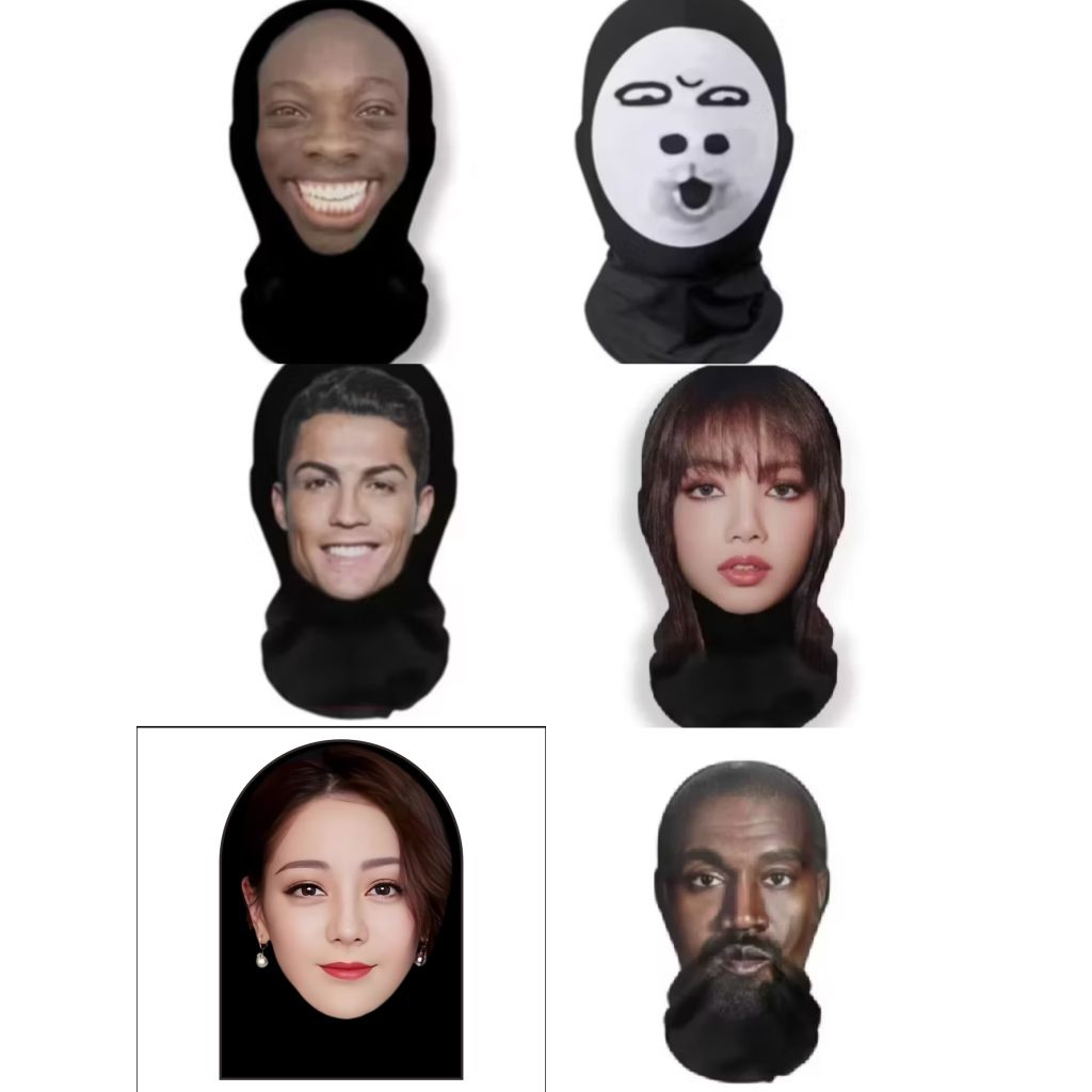 Topeng karakter wajah, Topeng wajah, Topeng unik, masker karakter wajah 3D