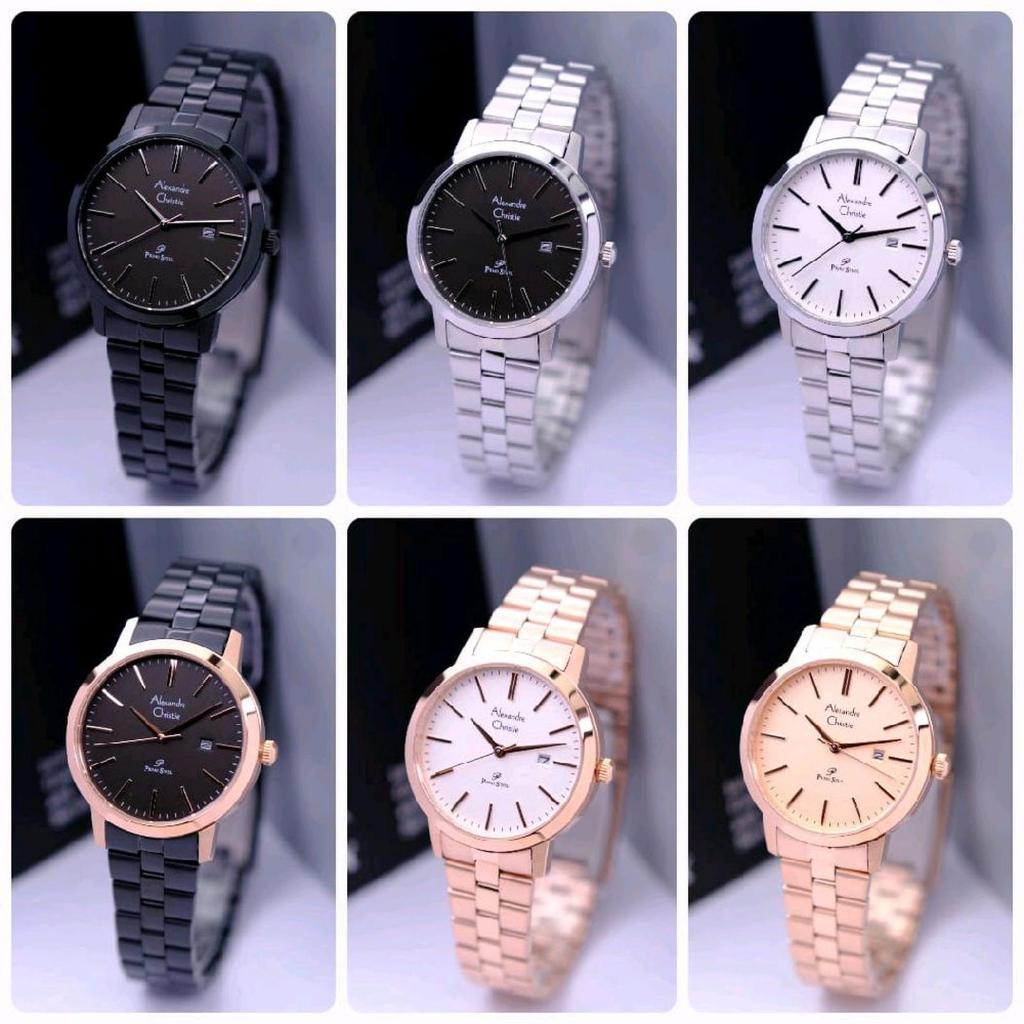 ORIGINAL Jam Tangan Wanita Alexandre Christie AC 1007 / AC1007 / Garansi 1 Tahun - Rantai & Kulit