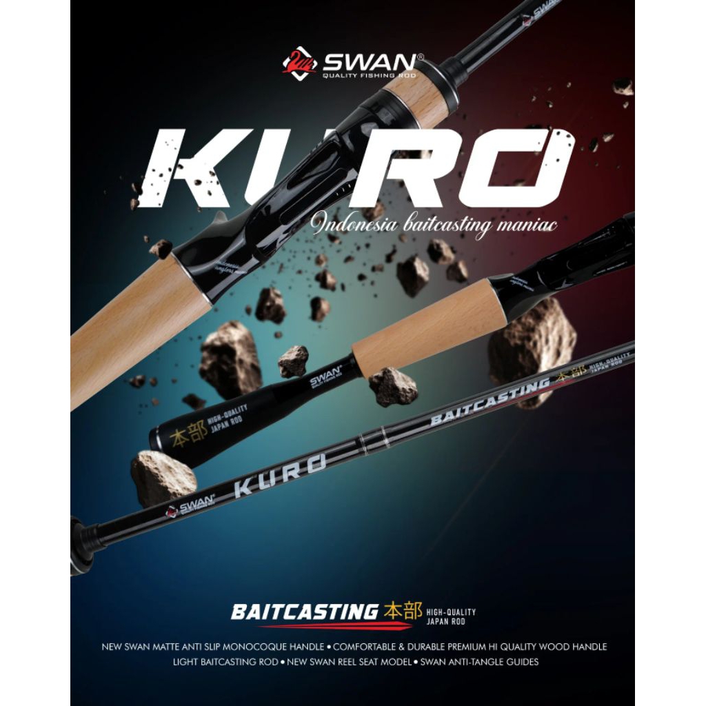 Joran BAITCASTING Swan KURO 180CM