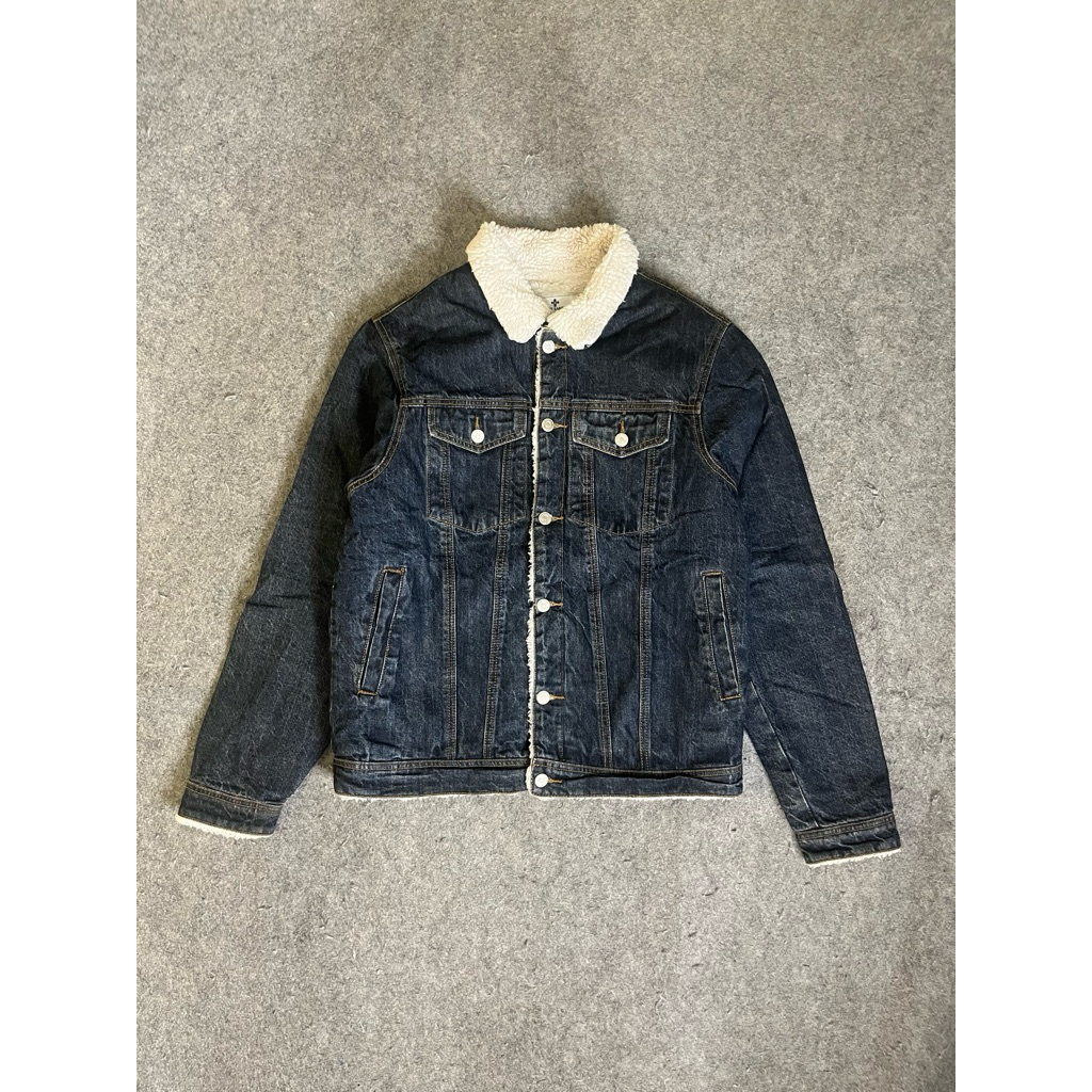 genuine sainthood by saintpain sherpa trucker denim