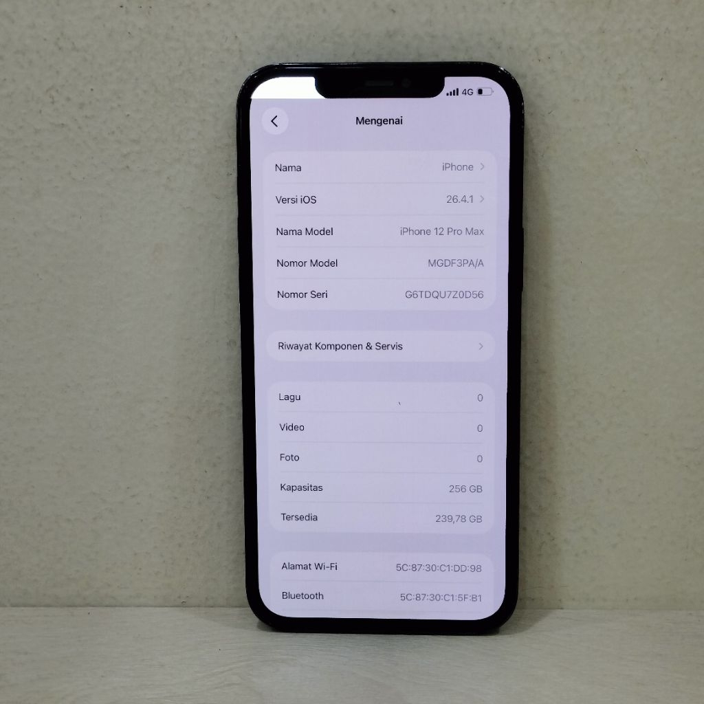 (0D56-1)IPHONE 12PROMAX RAM 256GB (IBOX) PA/A, BATANGAN NO CHARGER"729837"