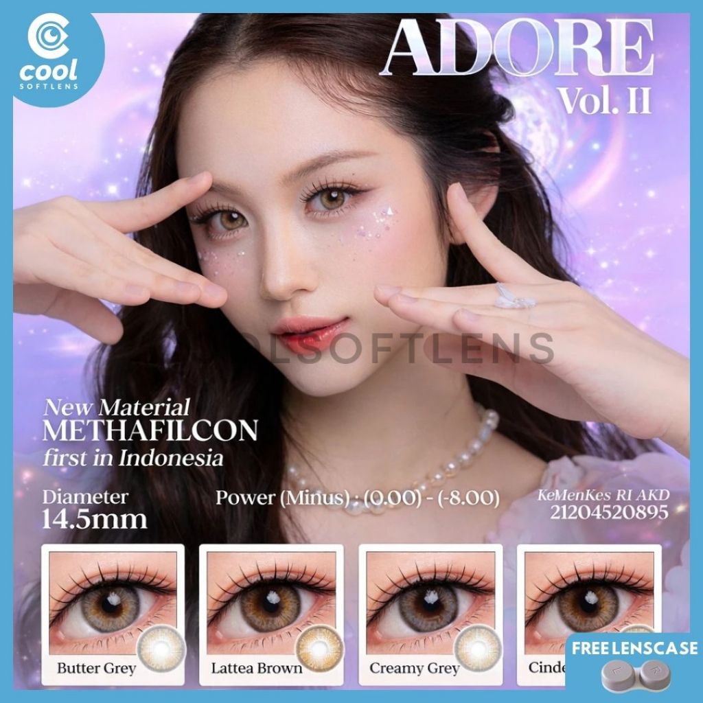 Softlens ADORE VOL II 14,5 MM Normal & Minus (-0,50 S/D -8,00) By Irislab / Soflen Adore / Adore By 