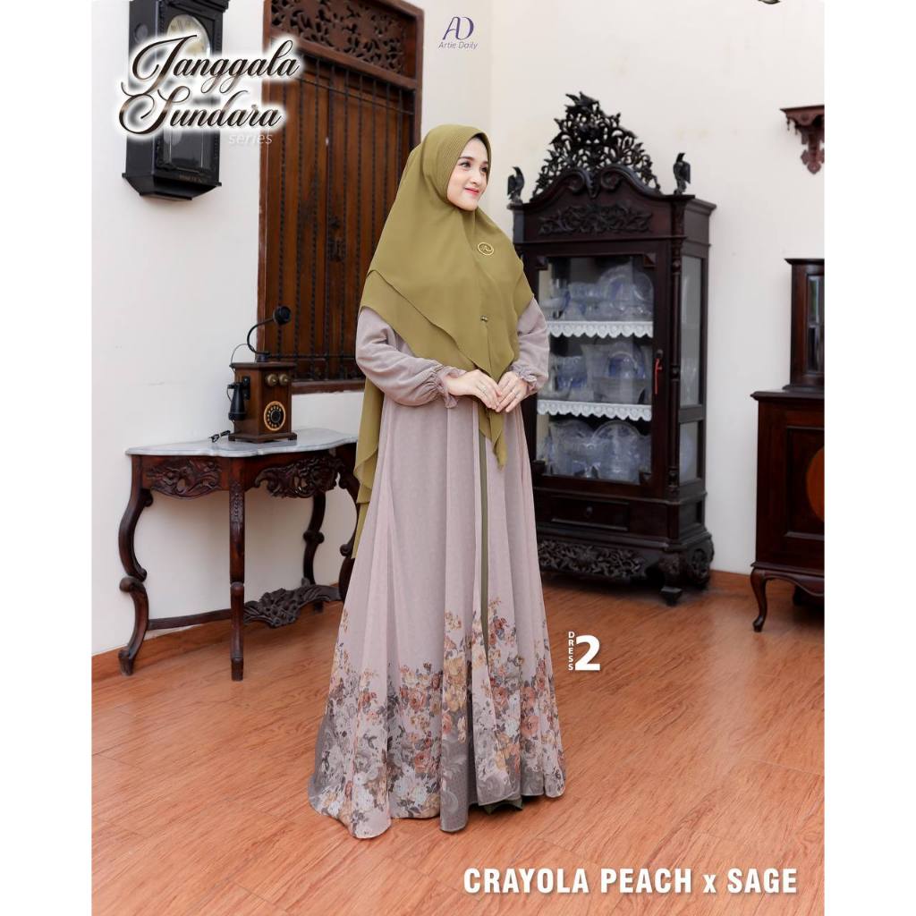 ARTIE DAILY Janggala Sundara Gamis Dress motif premium gamis kondangan Gamis Ceruty