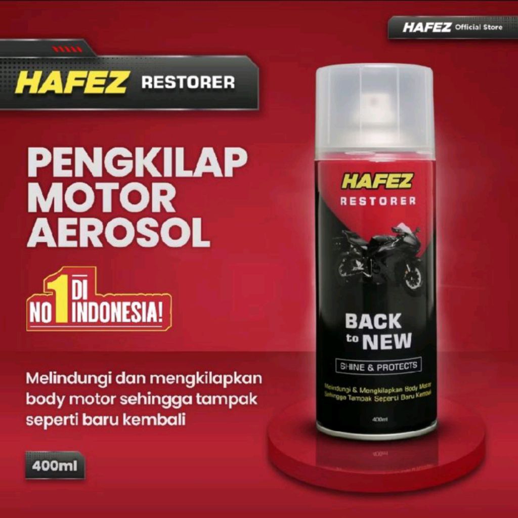 100% ORI HAFEZ - Restorer - 1 Pcs Pengkilap dan Penghitam Body Motor