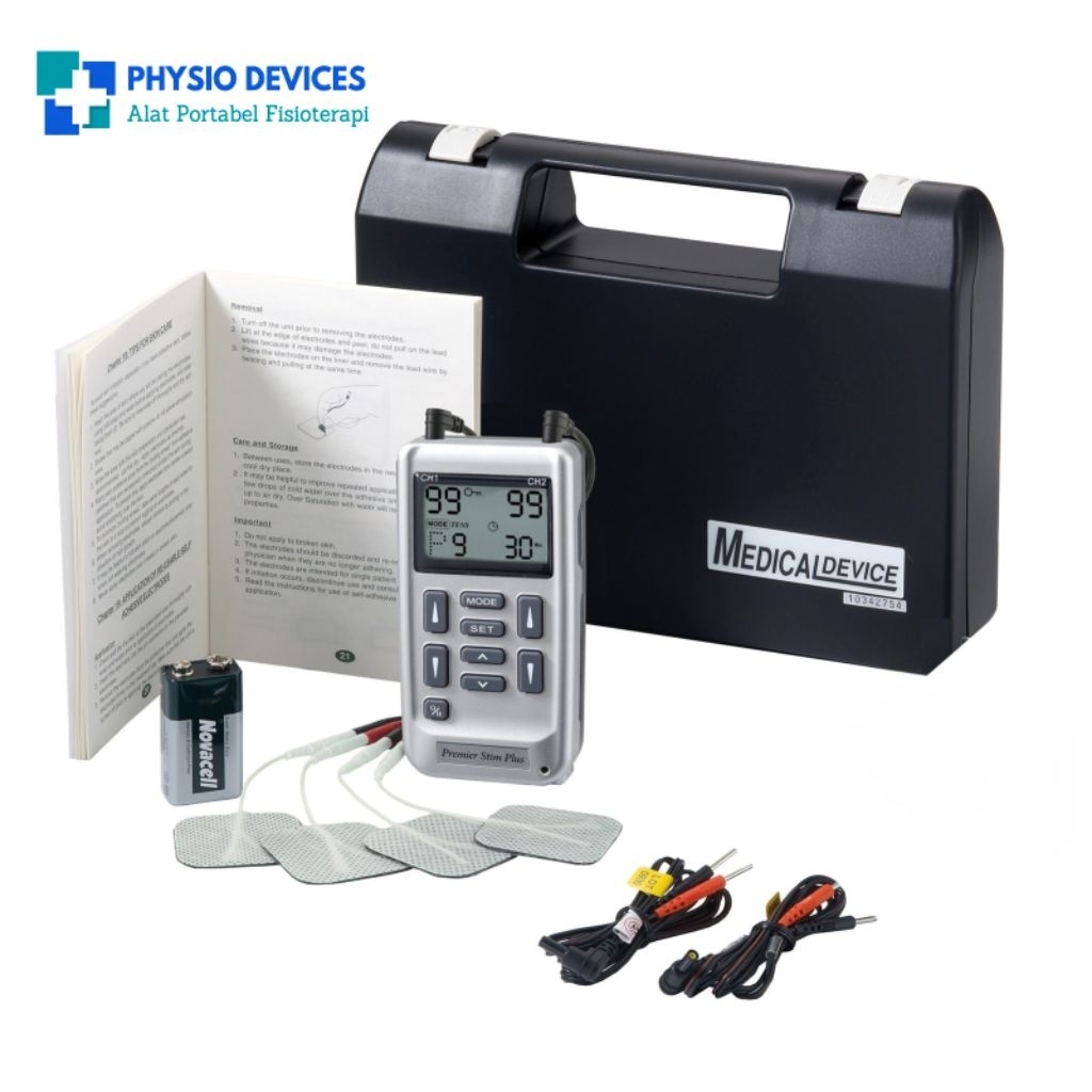 PREMIER STIM PLUS TENS + EMS PORTABLE FISIOTERAPI ORIGINAL