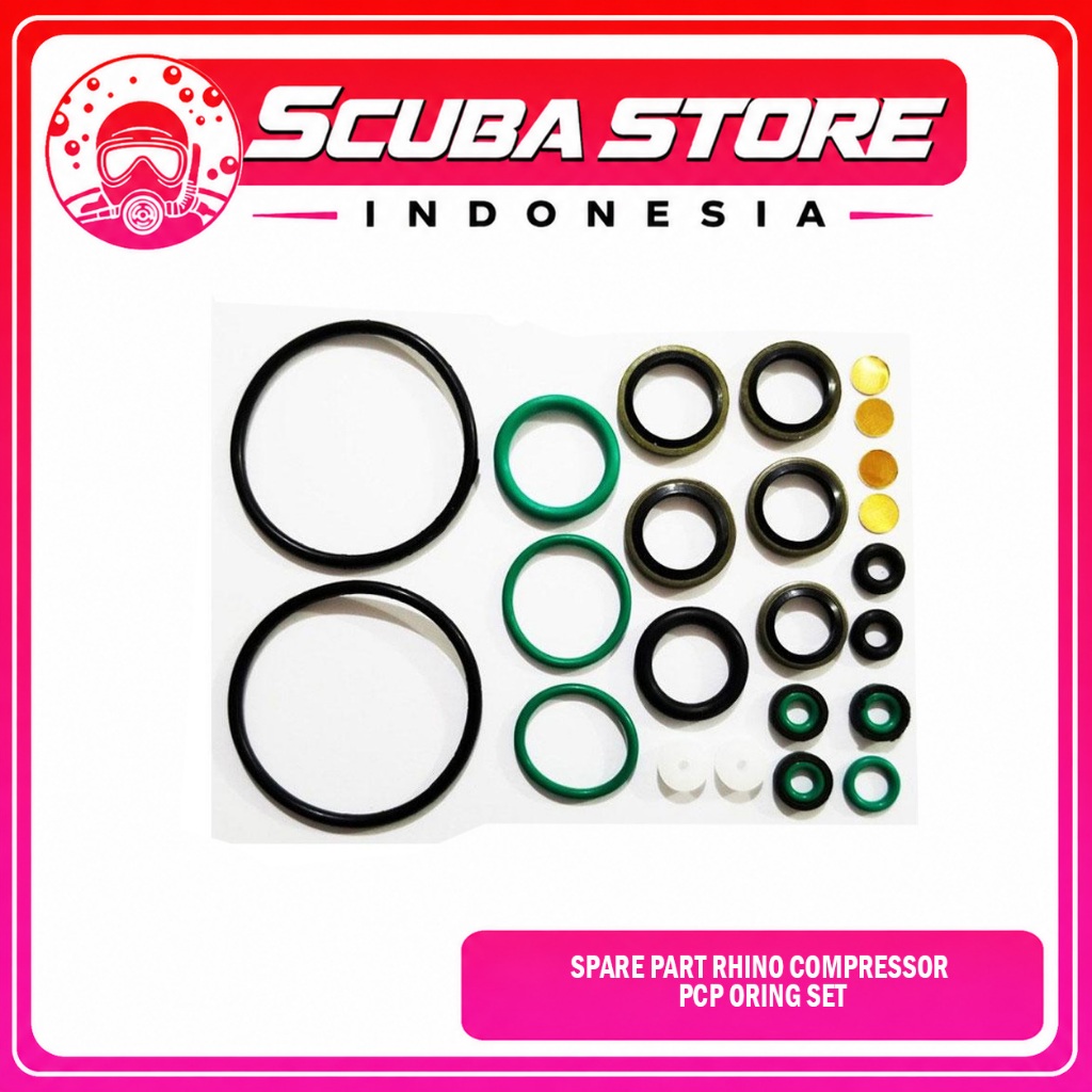 Spare Part Rubber Seal Oring Set Compressor Rhino PCP Kompresor Sparepart Pompa Senapan Karet Sil