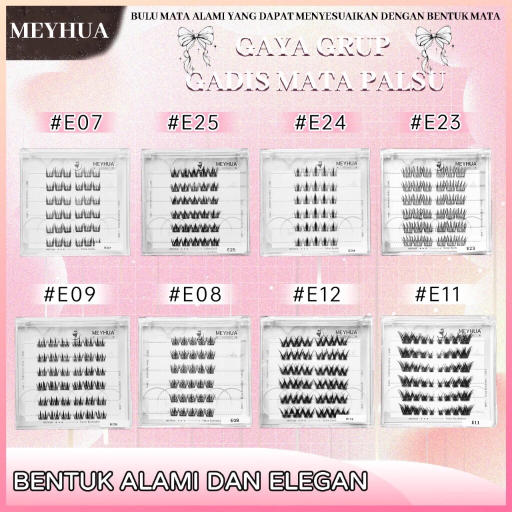 [ Langsung Tempel ] Bulu Mata Palsu -  Eyelash Extension -  Bulumata Individual Lash- Meyhua Lash
