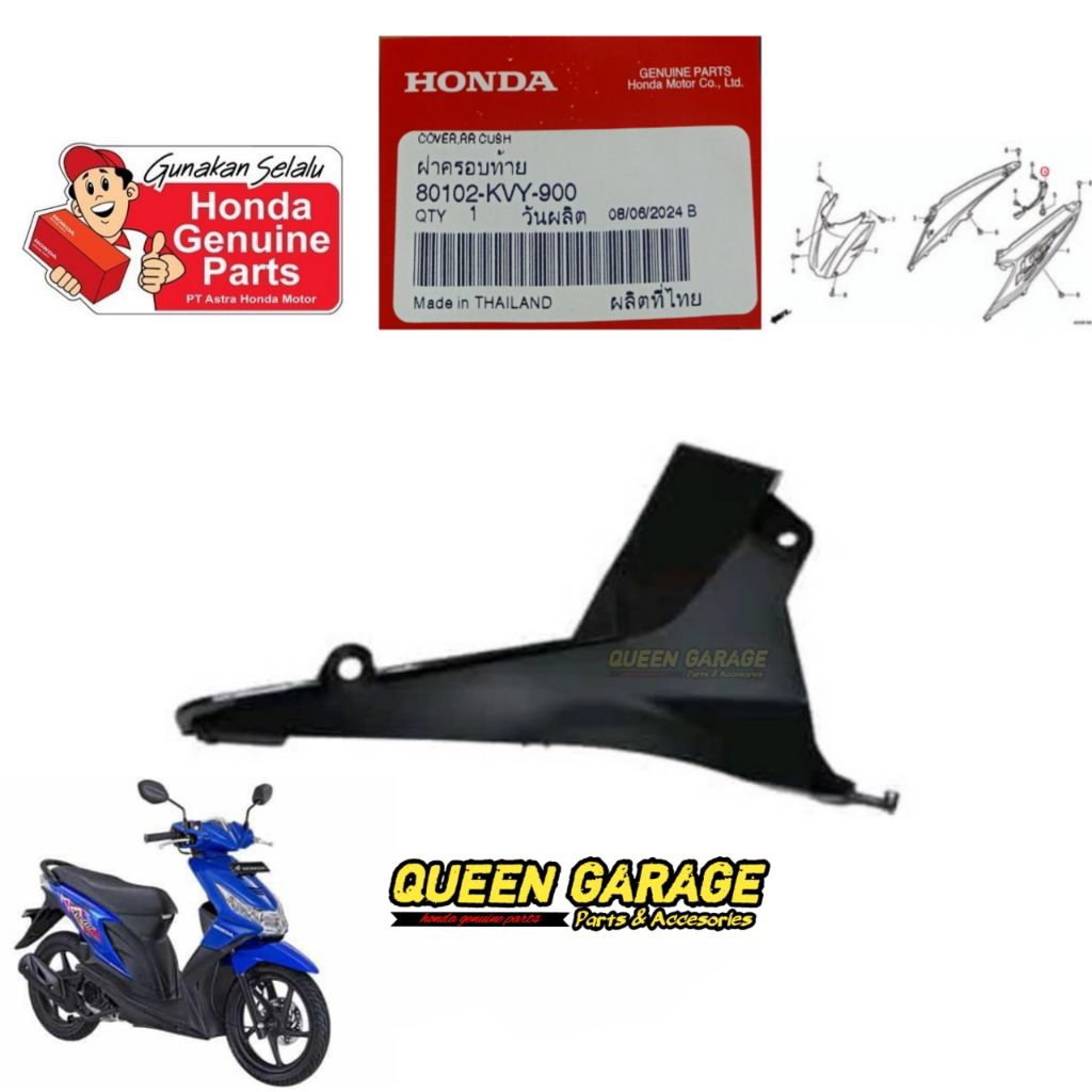 Tutup Shok Bagian Atas / Cover RR Cush Beat Karburator 80102KVY960