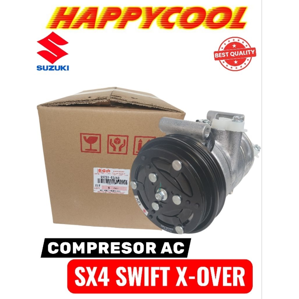 Compressor Kompresor AC Mobil Suzuki SX4 X-Over SX Over Swift 4pk 95201-63JA0