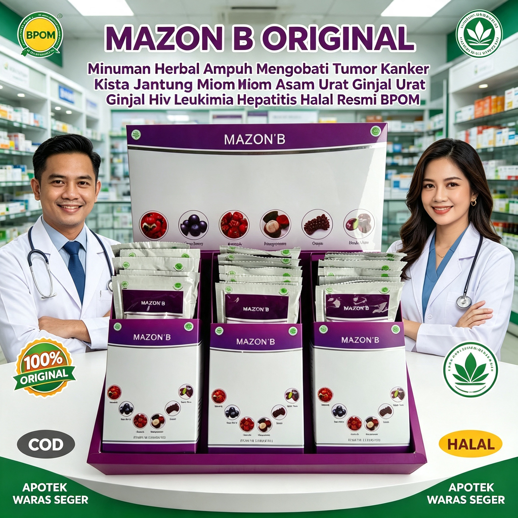 Mazon B Original Official Store 1 Box Isi 30 Sachet Minuman Herbal Ampuh Obat Tumor Kanker Kista Jan