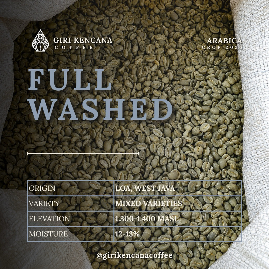 Green Bean Arabica Full Washed Java Preanger – Coffee Bean Loa, Jawa Barat Grade 1 – Biji Kopi Menta
