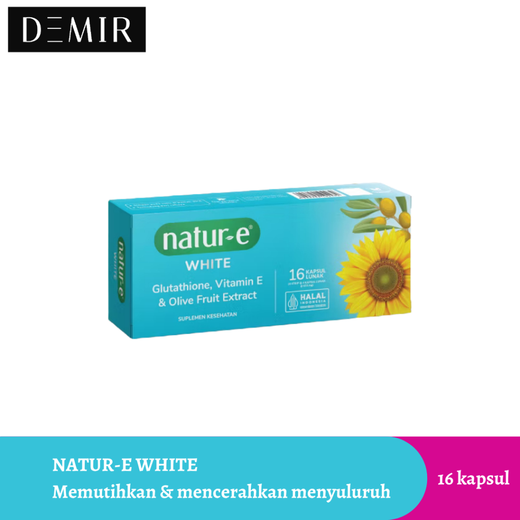 Natur E White 16 Kapsul / L-Glutathione + Vitamin E