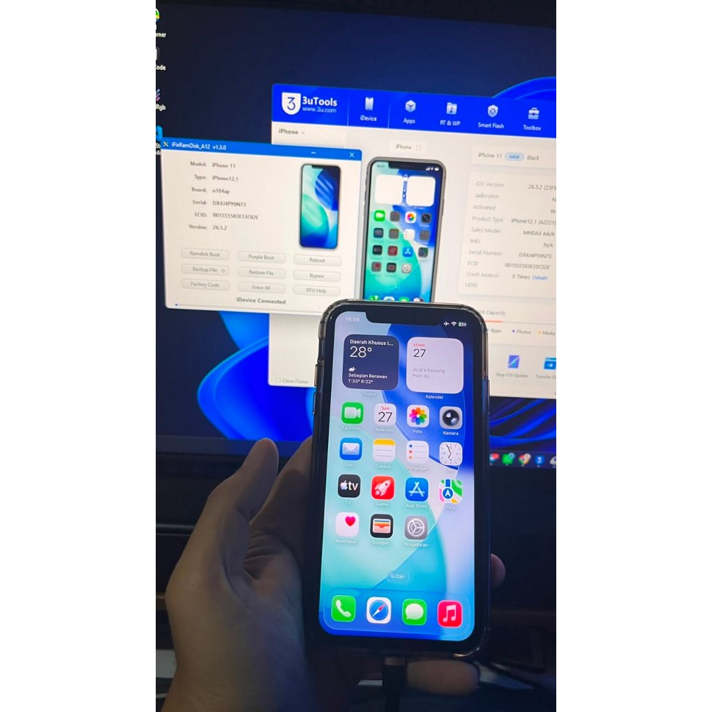 BYPASS CELL PASSCODE / HELLO IOS 18.7.9/26.5.2 IPHONE XS - 11 PRO MAX LOCK ICLOUD