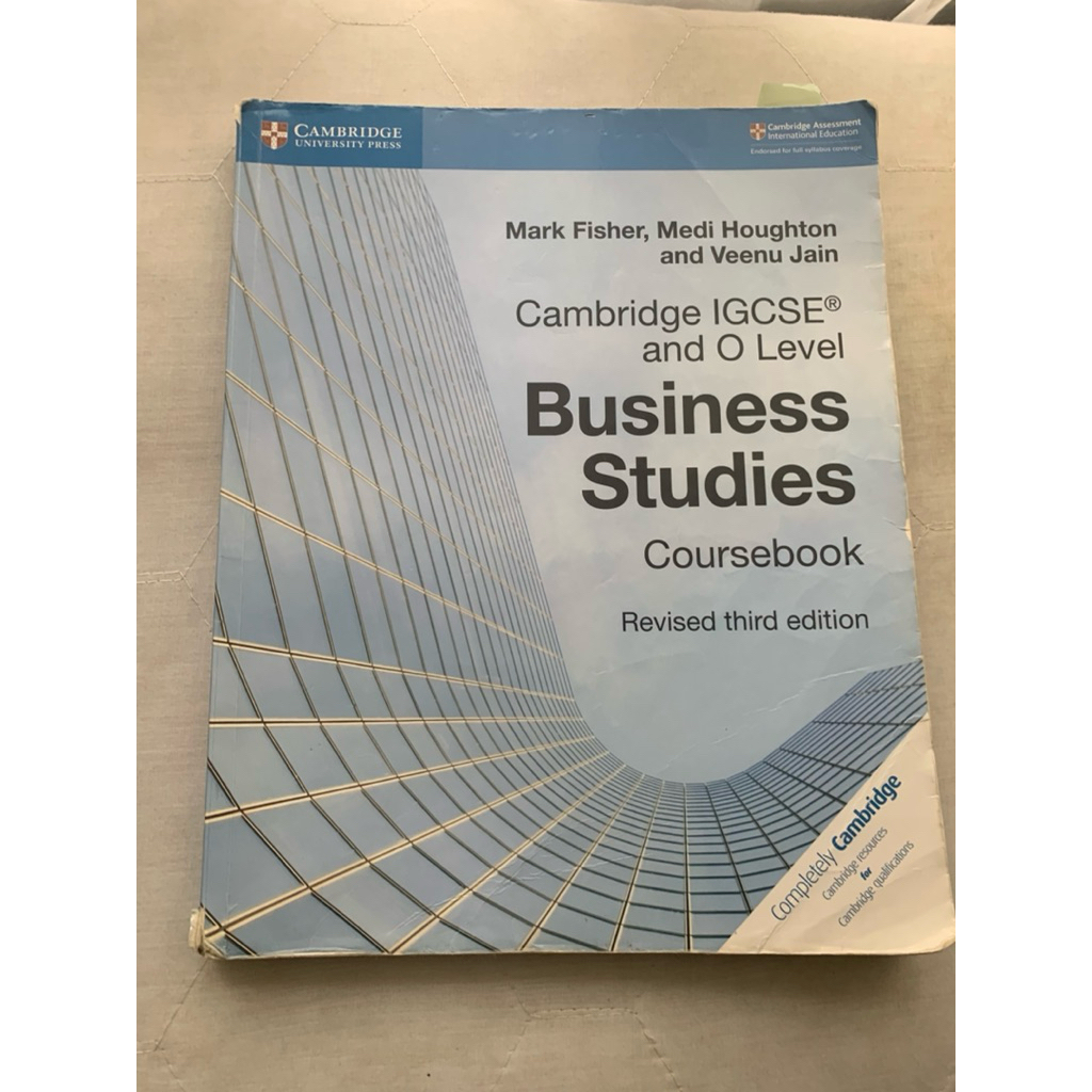 Cambridge IGCSE and O Level Business Studies Coursebook