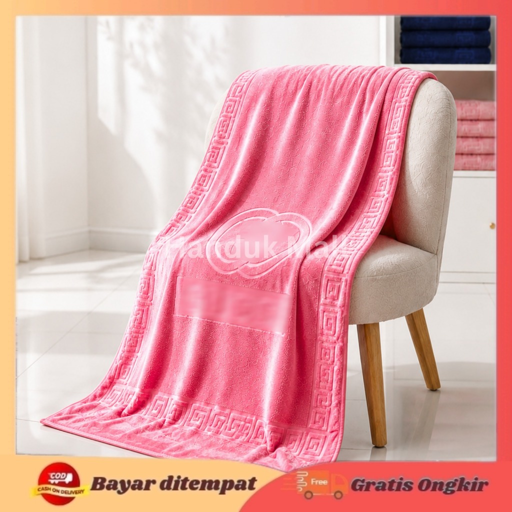Handuk Mandi Dewasa 80x160cm Haduk Mandi Microfiber Daya Serap Tinggi Motif GC