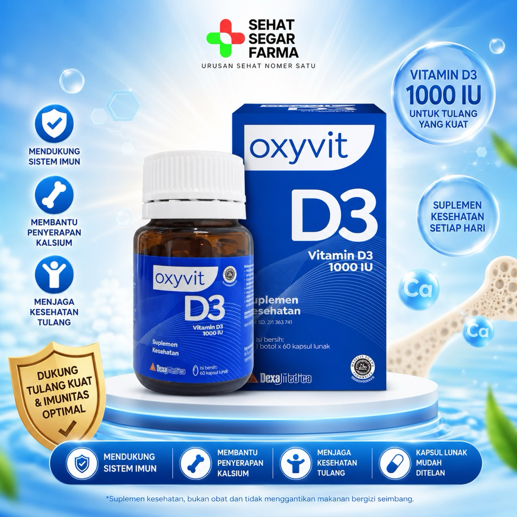 OXYVIT Vitamin D3 1000 iU (Box/60 Softgel)