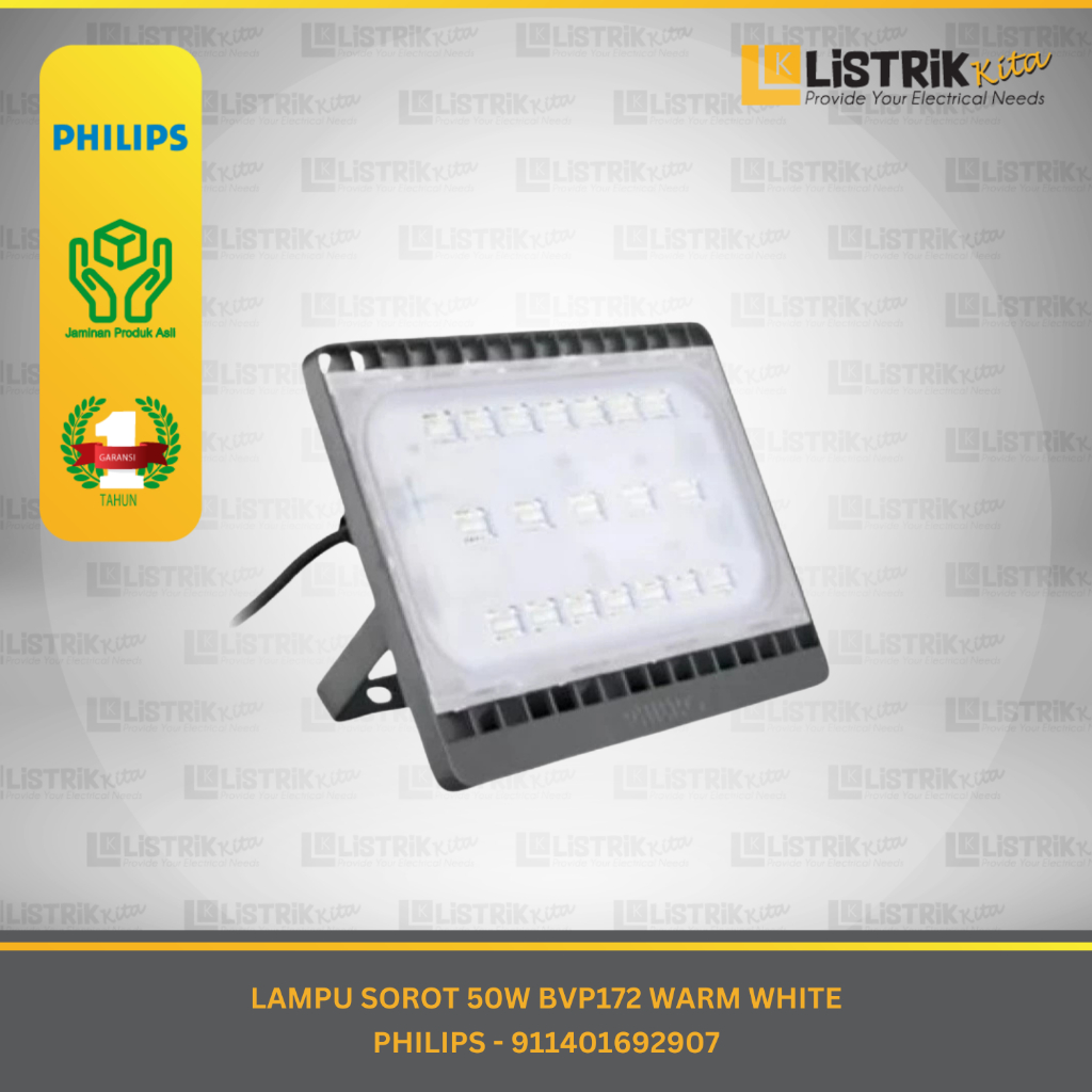 PHILIPS LAMPU SOROT 50W BVP172 WARM WHITE 911401692907