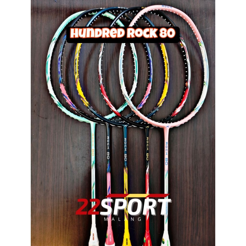 Raket Badminton Hundred Rock 80 5U Original