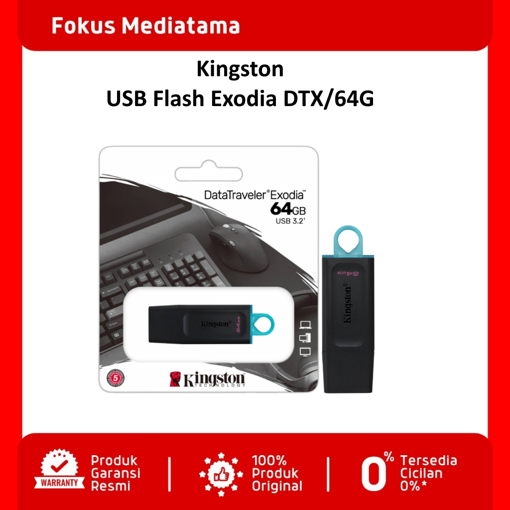 FlashDisk Kingston 64GB USB 3.2 DTX/64G