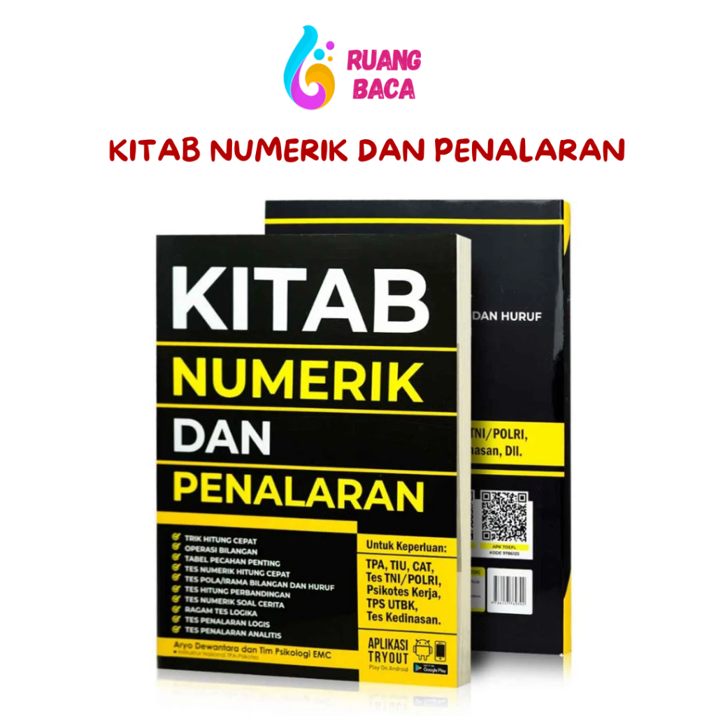 Ruang Baca - Buku Kitab Numerik Dan Penalaran Panduan Tes TIU TPA TPS UTBK Numerik Hitung Cepat