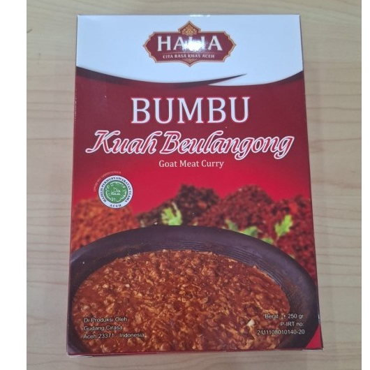 Halia Bumbu Kuah Beulangong Aceh 250gr Praktis Siap Pakai