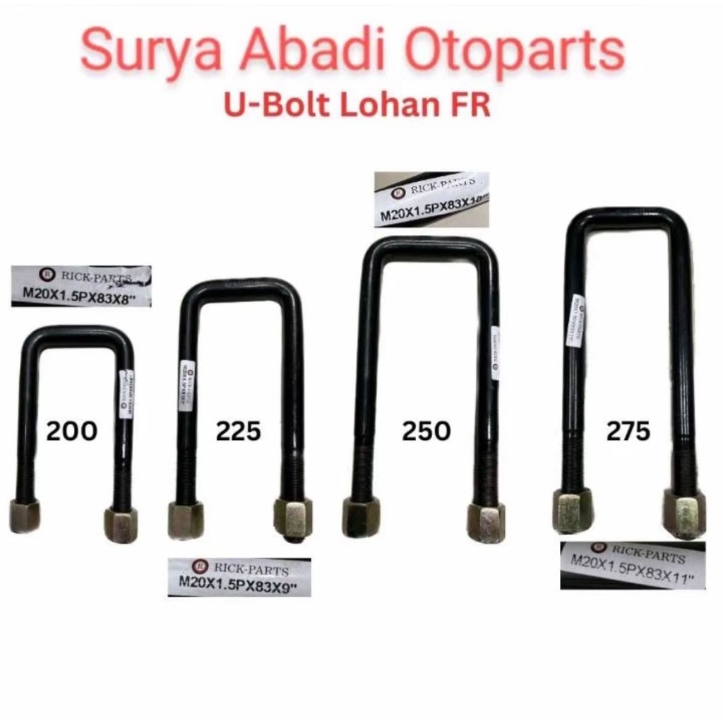 U Bolt Behel Pengunci Per Depan Lohan / Fuso