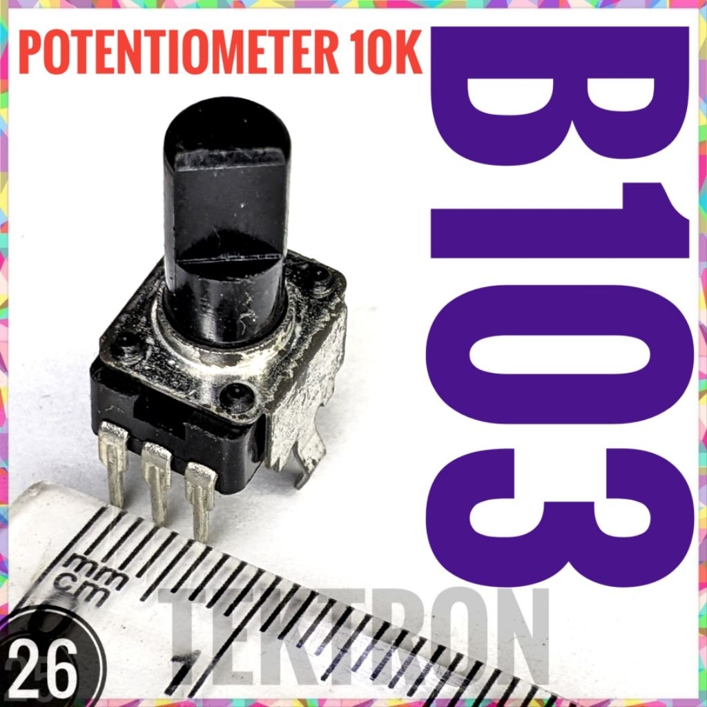 B103 Potensiometer 10K Potensio B10K Potensio B10Kohm 3pin Mono 103B 3p