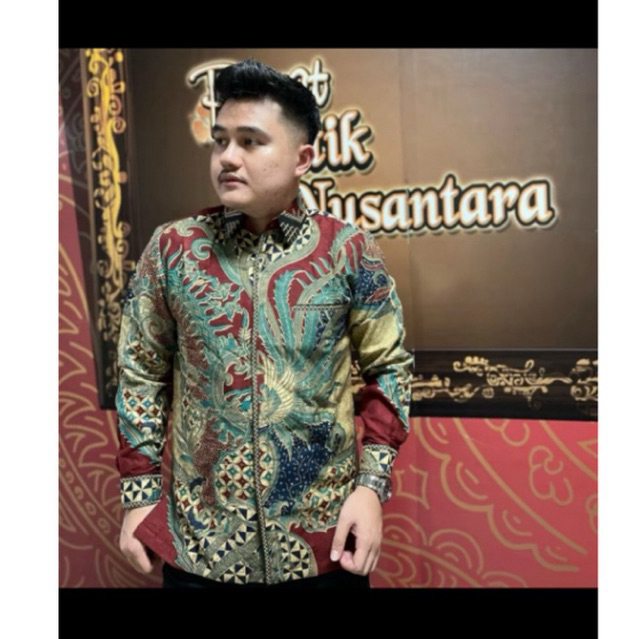 KEMEJA BATIK PRIA EXCLUSIVE BAHAN DASAR DOBI SEMI SUTRA BATIK MODERN