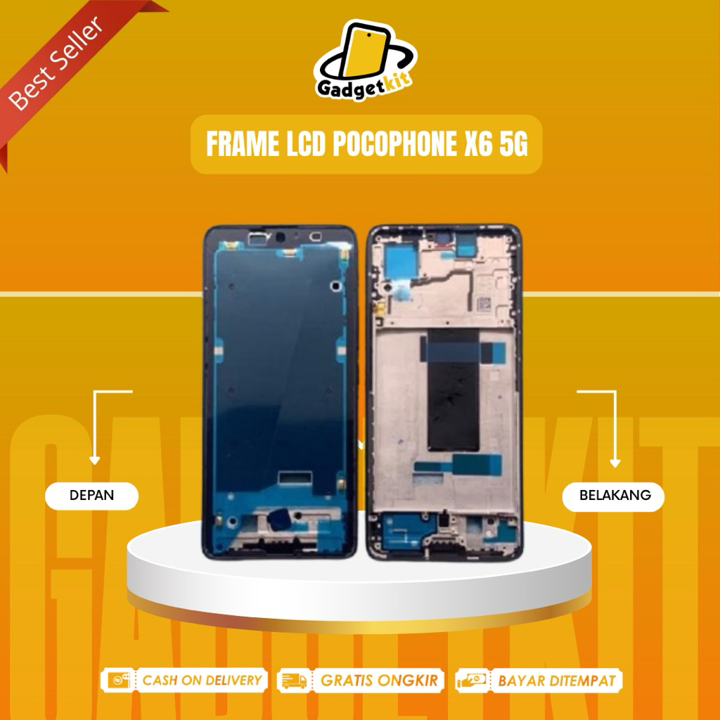 FRAME MIDDLE TULANG TENGAH RANGKA HOUSING LCD XIAOMI POCOPHONE X6 5G / POCO X6 5G ORIGINAL COPOTAN