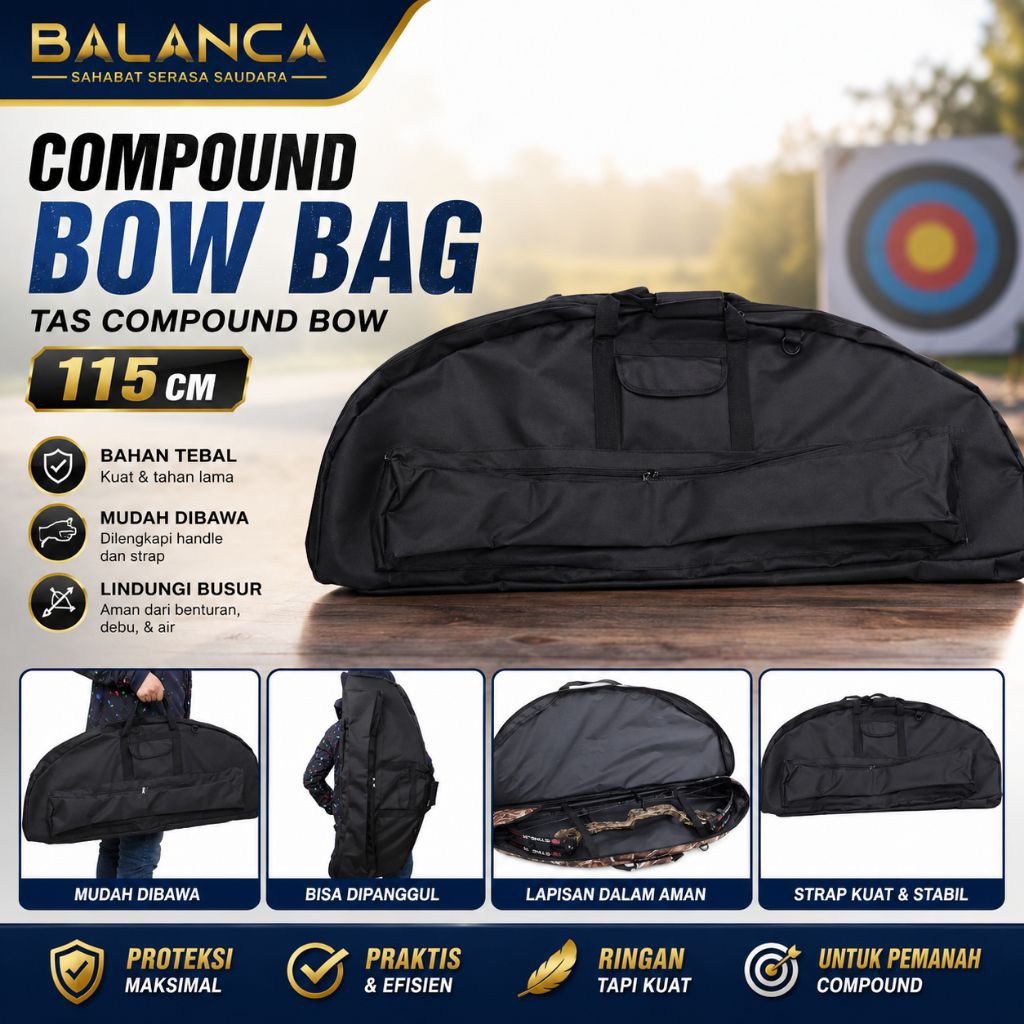 Compound Bow Bag 115cm - Tas Compound Bow - Tas Panahan - Compound Case - Olahraga Panahan