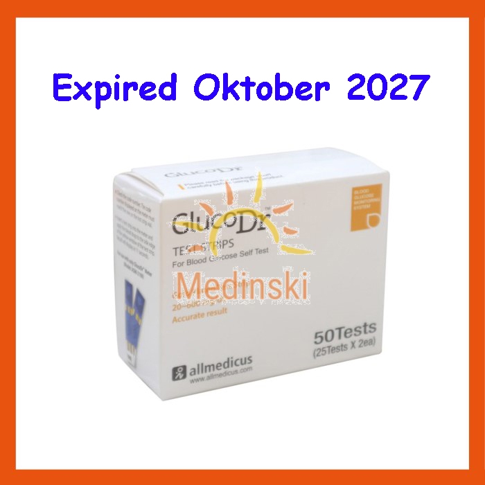 Strip GlucoDr Isi 50 Stik Kode 8 BioSensor Gluco Dr Tes Cek Gula Darah GDS AGM-2100 AGM2100