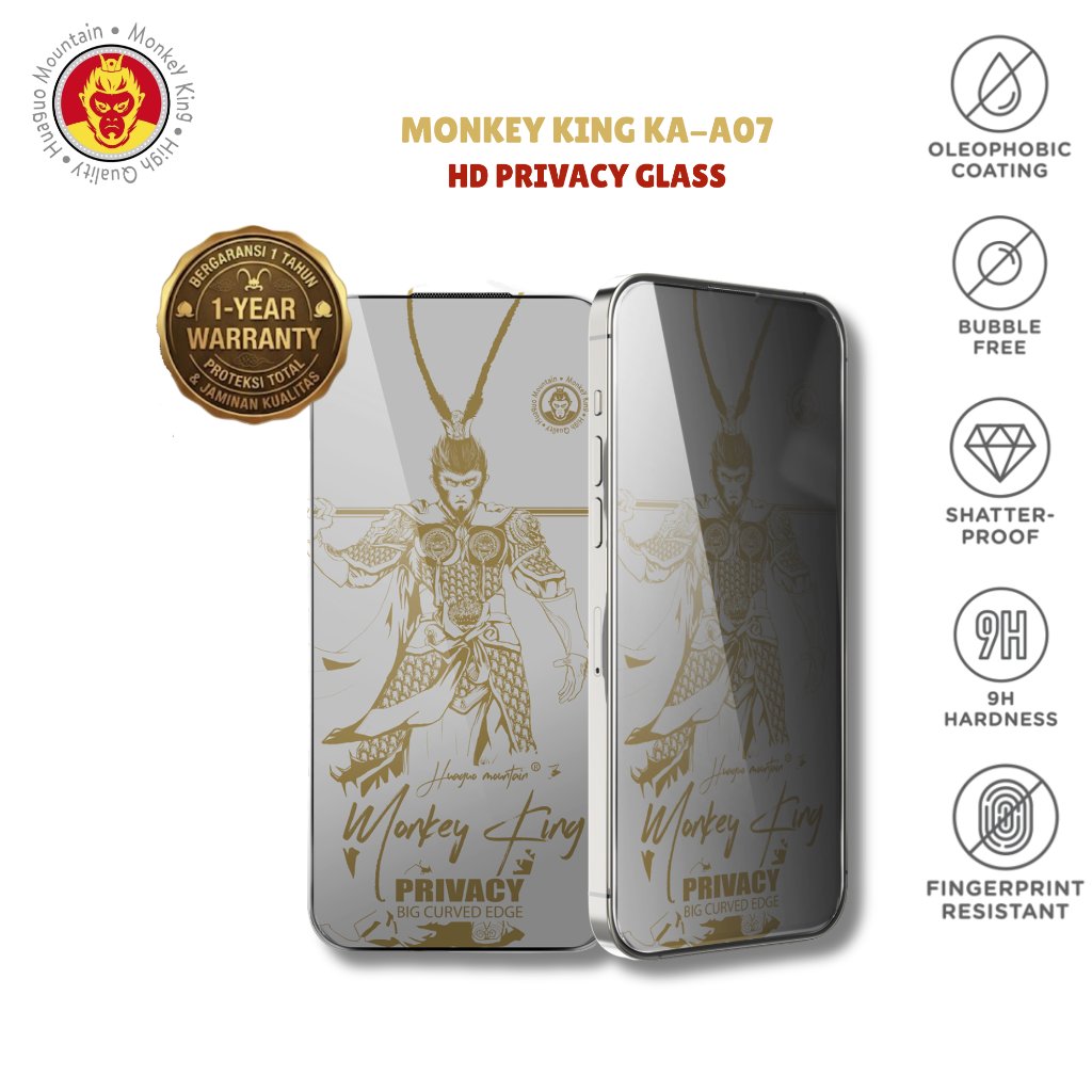 [MONKEY KING] KA-A07 Tempered Glass Anti Spy Privacy Compatible For Realme 5 6 C1 C2 C11 C12 C15 C20
