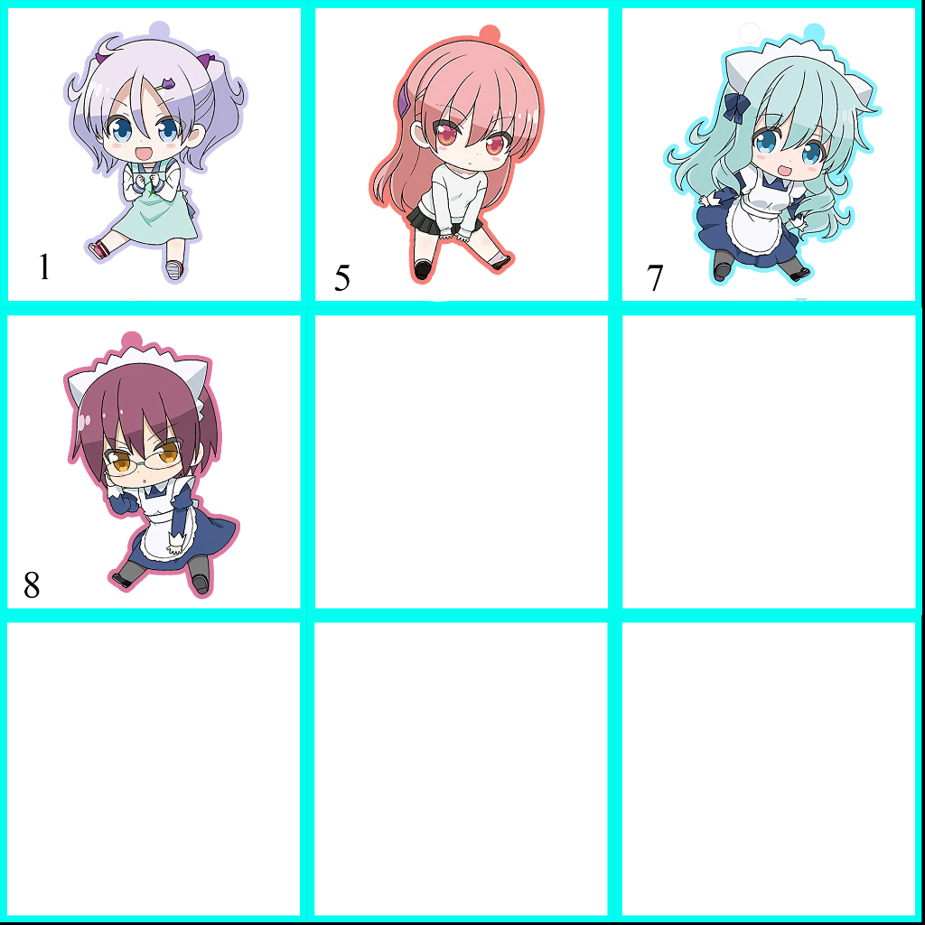 gantungan kunci akrilik tonikaku kawaii 1 set