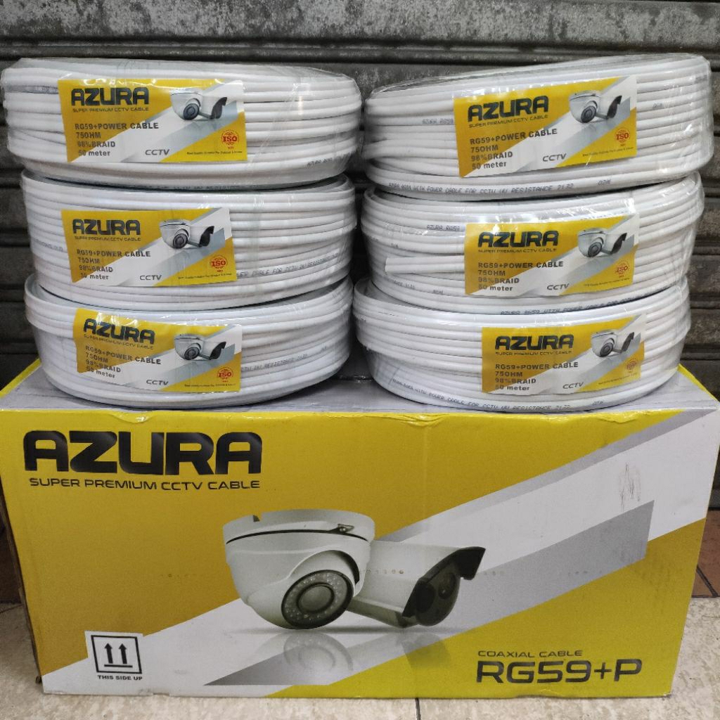 Kabel CCTV Azura Rg59+Power 50M