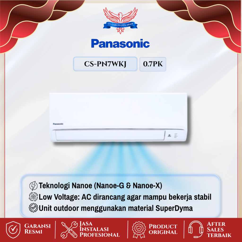 AC PANASONIC CS - PN7WKJ 0,75PK STANDAR ( UNIT ONLY)