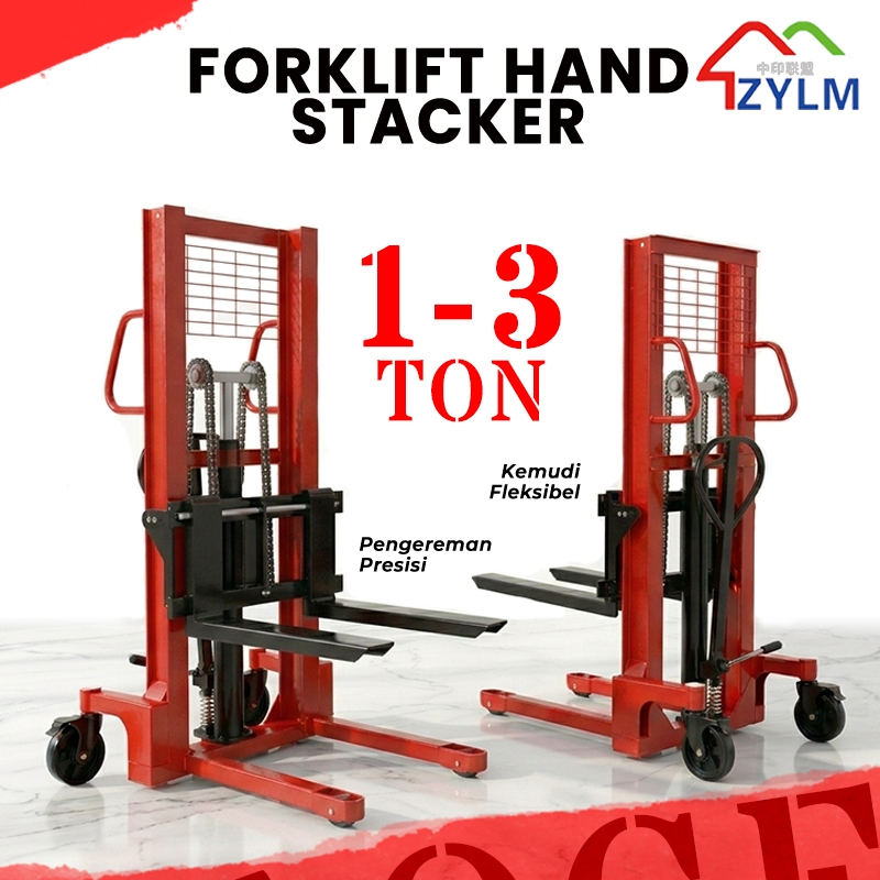 AOGE Hand Forklift Hand Stacker 1 Ton 2 Ton 3 Ton Hand Stacker Manual / Hand Lift