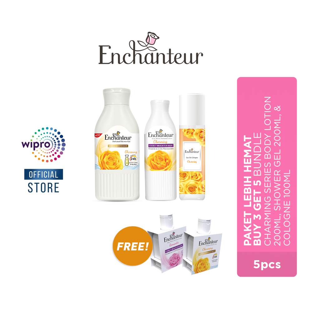 Bundle Enchanteur - Charming Series Body Lotion 200ml, Shower Gel 200ml, & Cologne 100ml