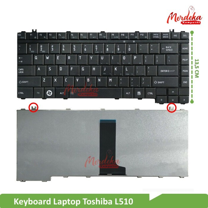 Keyboard Laptop Toshiba L510 Hitam