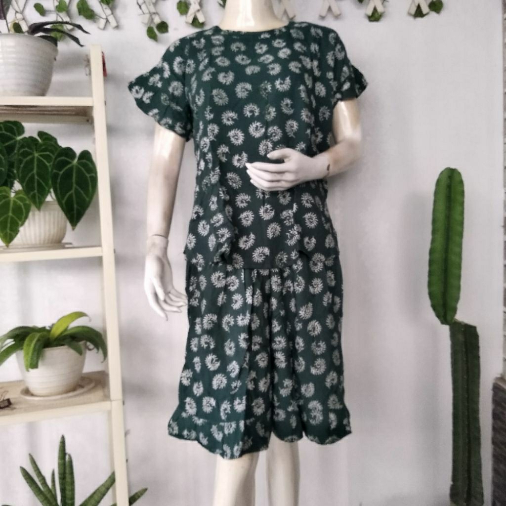 Daster Qonita (Ld106) Setelan Kulot pendek Hotpen natasha