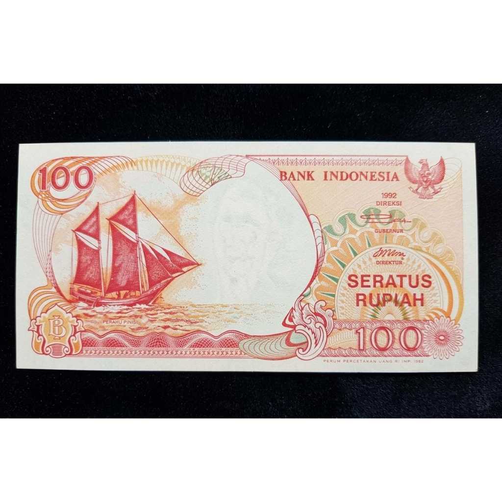 Uang Kertas kuno 100 Perahu Phinisi Th 1992