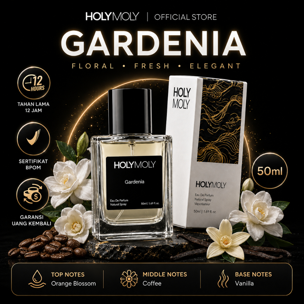 Holymoly - Gardenia Parfum Aroma Vanilla Kopi Sweet Powdery
