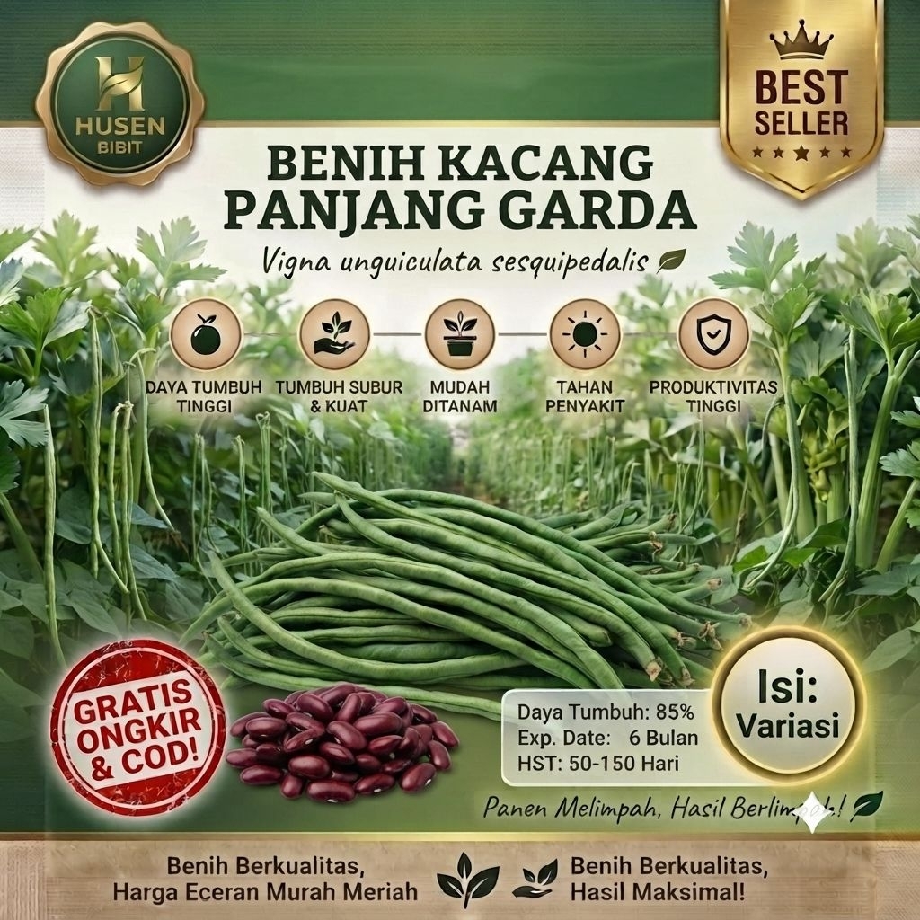 Benih Unggul (1000gr) Kacang Panjang Garda