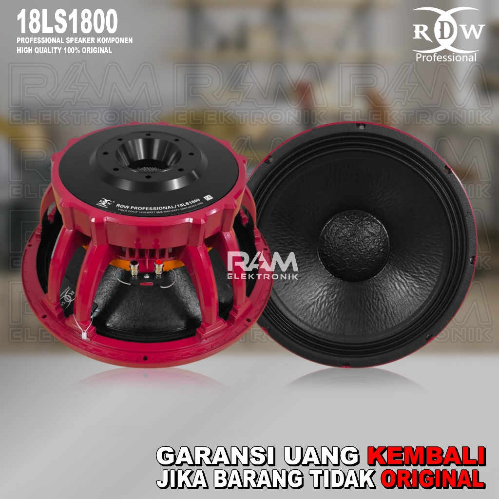 Komponen Speaker 18 Inch RDW 18LS1800 | 18 LS1800 | 18 LS 1800 Original