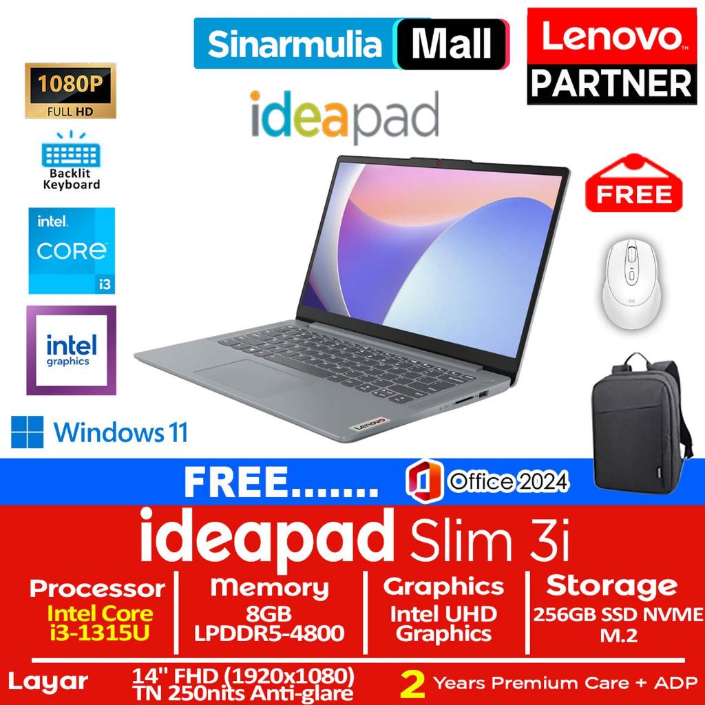 Lenovo Ideapad Slim 3i i3-1315U 256GB SSD 8GB Win11+OHS