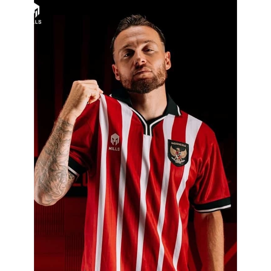 Jersey Timnas Indonesia Mills Vintage / Jersey Timnas MILLS Blokcore / Jersey Timnas Indonesia Vinta