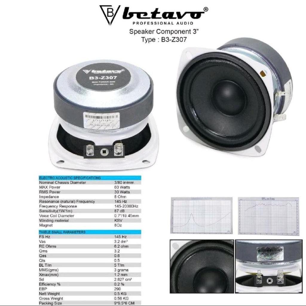 speaker betavo b3 z307 original 3inch Betavo B3Z307 - B3z307