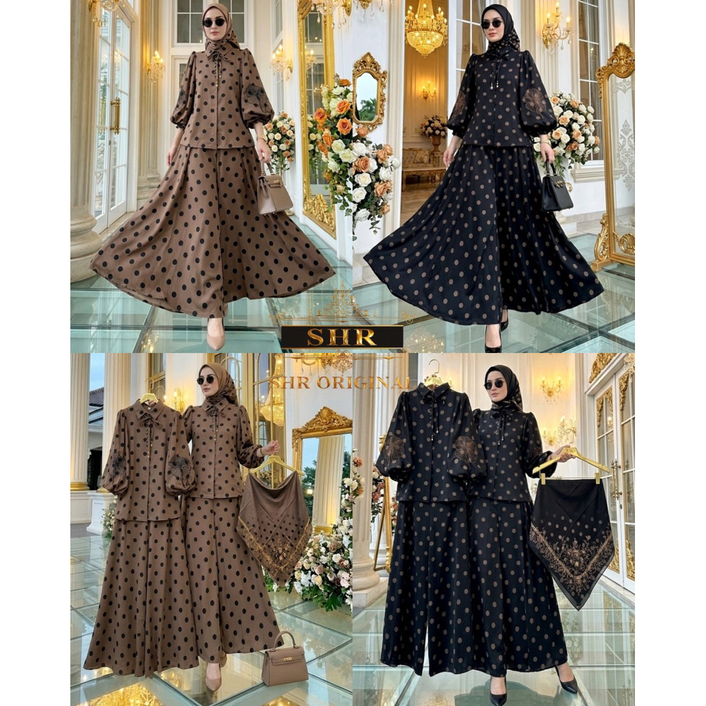 " BY SHR ORI NEW " READY SETELAN KULOT WOLLFIS POLKADOT BY SHR ORI