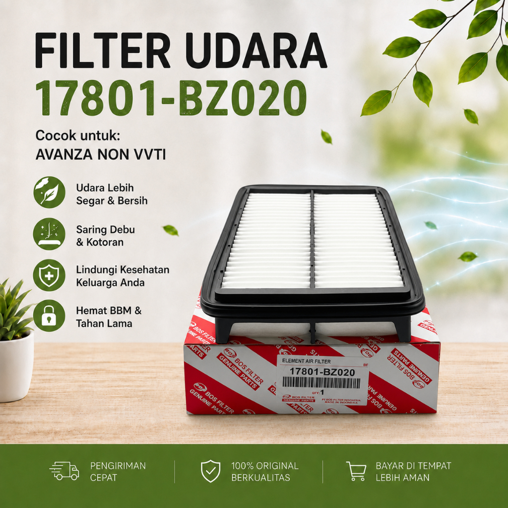 FILTER UDARA AVANZA NON VVTI 17801-BZ020 // F BZ020