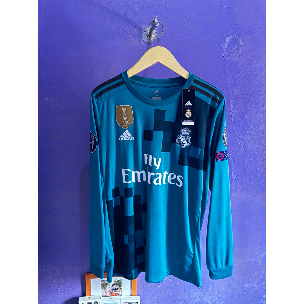 REAL MADRID 3RD LS 2017/18 SIZE M BNWT